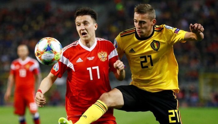 Футбол. Евро-2020. Отборочные матчи. Бельгия - Россия