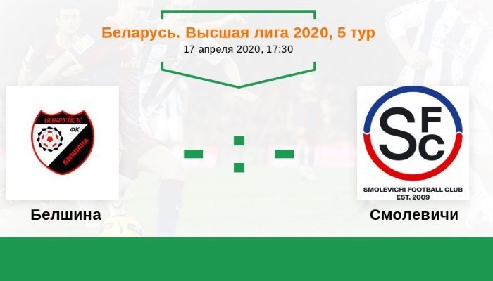 Футбол. Высшая лига. Белшина - Смолевичи